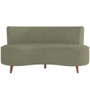 Ver imagem 3 de Sofá Chaise Living 2 Lugares 160cm para Sala Istambul K01 Bouclê Verde - Lyam Decor