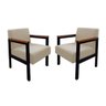 Conjunto 2 Poltronas Minas Estilo Industrial GDecor - Linho Nude Bege - 1