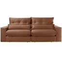 Ver imagem 3 de Sofá com Chaise B020 3 Lugares Retrátil e Reclinável 210cm Terracota Meu Sofá Online