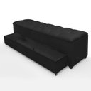 Ver imagem 3 de Recamier Baú para Cama Casal com Gaveta Paris 1,50m Estofado Retro Premium Decorativo Cor Preto