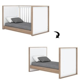 Berço Mini Cama Confete Branco/Jequitibá com Colchão Baby Physical - Móveis Henn - 3