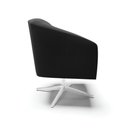 Ver imagem 2 de Cadeira Sala de Jantar Giratória Base Cromada Stella Suede D03 - D'Rossi Cor Preto