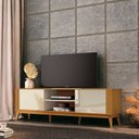 Ver imagem 1 de Rack Ripado para TV até 60 Polegadas Legacy com pés em madeira maciça.