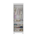 Ver imagem 5 de Guarda-roupa Infantil 62cm 2 Portas com Vidro e 2 Gavetas Sol Multimóveis Mp4418 Branco