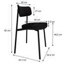 Ver imagem 7 de Conjunto 4 Cadeiras de Jantar Alloa com Estr.Preta