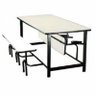 Mesa de refeitorio banco inteiro escamoteável Dimovesc 1030 4 Lugares Adulto - 1