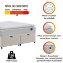 Ver imagem 5 de Cama Box Baú Casal King Colchão Gazin com Molas Ensacadas Tower New Branco