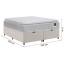 Ver imagem 3 de Cama Box Baú Casal King Colchão Gazin com Molas Ensacadas Tower New Branco