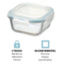 Ver imagem 2 de Kit Potes De Vidro Herméticos 4 Peças Quadrado 310ml
