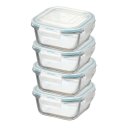 Ver imagem 1 de Kit Potes De Vidro Herméticos 4 Peças Quadrado 310ml