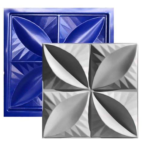 Forma 3D Gesso e Cimento ABS 1mm - Campestre 29x29 cm