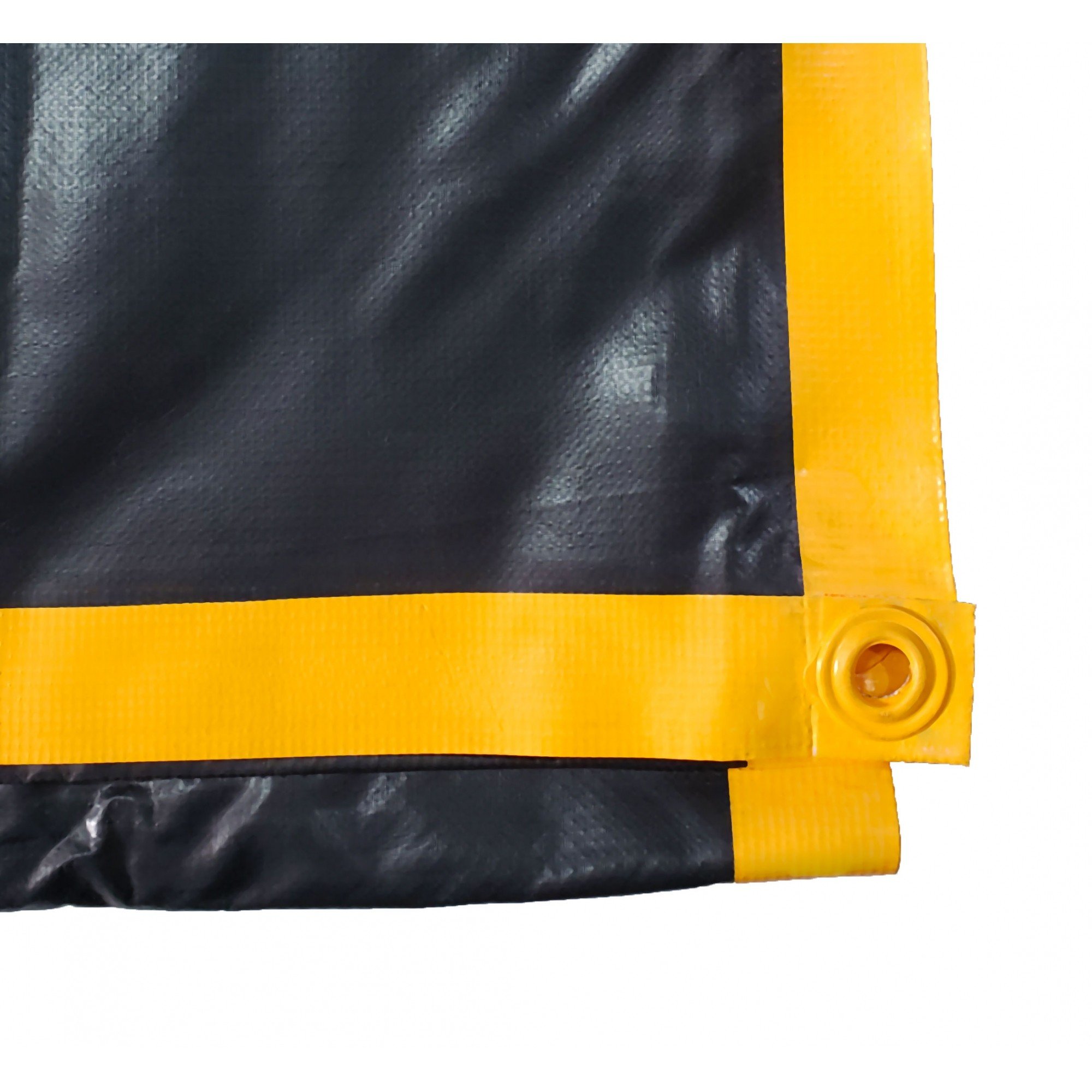 Lona para Caminhão Emborrachada Laranja/Preto com Ilhós - 4x3 - 2