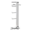 Ver imagem 5 de Papeleira Vertical Piso 3 Rolos 60cm Porta Papel Higiênico Banheiro Aço Inox Polido Brilhante Linha 