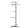 Papeleira Vertical Piso 3 Rolos 60cm Porta Papel Higiênico Banheiro Aço Inox Polido Brilhante Linha  - 5