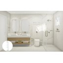 Ver imagem 2 de Papeleira Vertical Piso 3 Rolos 60cm Porta Papel Higiênico Banheiro Aço Inox Polido Brilhante Linha 