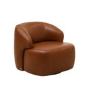 Ver imagem 5 de Poltrona Decorativa Giratória em Couro Livintus Leather