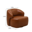 Ver imagem 3 de Poltrona Decorativa Giratória em Couro Livintus Leather
