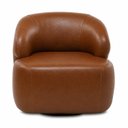 Ver imagem 2 de Poltrona Decorativa Giratória em Couro Livintus Leather