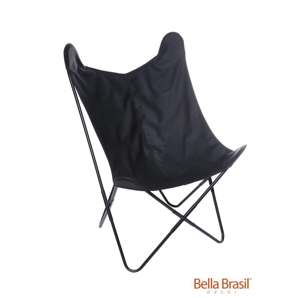 Poltrona BKF Butterfly em PU com Estrutura em Aço Pintado - Várias Cores - Retrô - 5