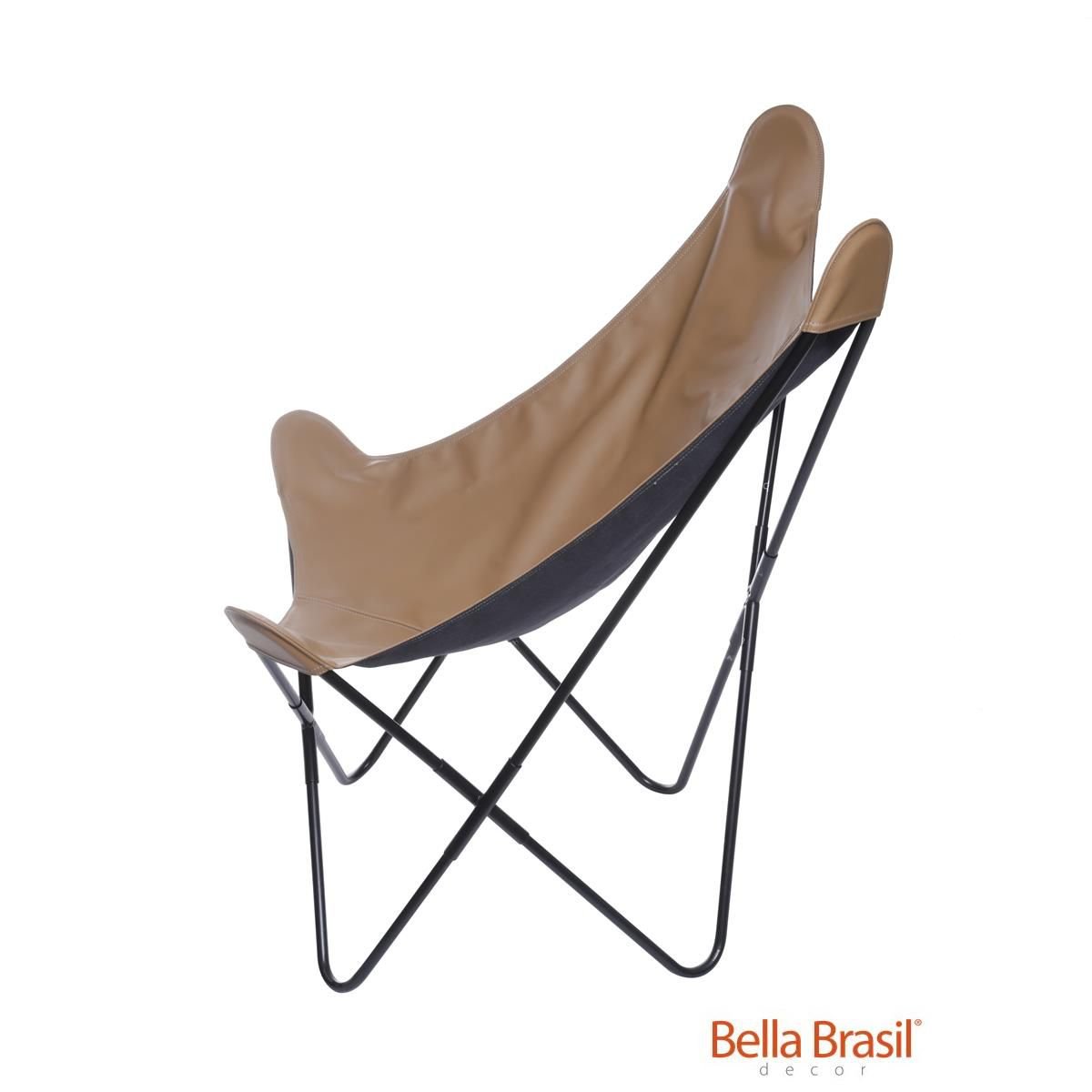Poltrona BKF Butterfly em PU com Estrutura em Aço Pintado - Várias Cores - Retrô - 3
