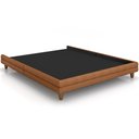 Ver imagem 1 de Cama Queen Base Box Pés Madeira 168cm Suném P05 Couríssimo Whisky - Lyam Decor