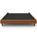 Ver imagem 3 de Cama Queen Base Box Pés Madeira 168cm Suném P05 Couríssimo Whisky - Lyam Decor