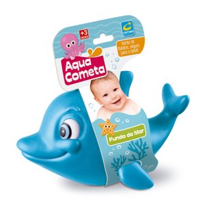 Brinquedo para Banho Golfinho Azul Fundo do Mar +3 Meses Cometa Brinquedos