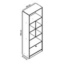 Ver imagem 4 de Estante Livreiro 1 Porta Basculante e 6 Nichos B37 Branco Novam
