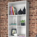 Ver imagem 6 de Estante Livreiro 1 Porta Basculante e 6 Nichos B37 Branco Novam