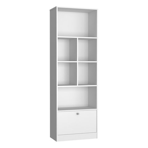 Estante Livreiro 1 Porta Basculante e 6 Nichos B37 Branco Novam