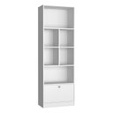 Ver imagem 1 de Estante Livreiro 1 Porta Basculante e 6 Nichos B37 Branco Novam