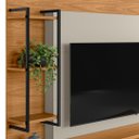 Ver imagem 7 de Estante Painel para Tv 50 Pol 160cm Pilar L06 Nature/off White - Mpozenato