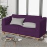 Sofá 2 Lugares Europa Suede Roxo - Am Decor - 2