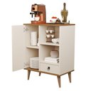 Ver imagem 2 de Buffet Cantinho do Café Tip Top - Jalmac Retrô 80x59,5x36 Cm Branco/freijó