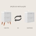 Ver imagem 7 de Gabinete para Banheiro com Cuba e Espelho Organico 60cm Retro Mdf Branco Milano - On Móveis