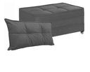 Ver imagem 1 de Puff Cama Multiuso Solteiro Com Rodízios E 01 Capa Almofada Cinza