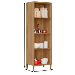 Paneleiro Duplo 4 Portas 2003700 Carvalho Dakar Grafite Armoveis Carvalho Dakar Grafite - 4