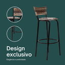 Ver imagem 4 de Kit 5 Bancos para Bancada Banqueta Alta Cappuccino Balcão Cozinha Bistrô Área Gourmet Churrasqueira