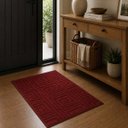 Ver imagem 1 de Tapete Sala Quarto 0,50x1,00m Baixo Alto Relevo Realce:eden Terracota/0,50x1,00m