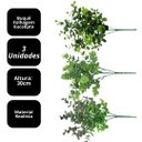 Ver imagem 5 de Kit 3 Mini Buquês de Eucalipto Artificial Permanente 30cm Verde Mescla Prime