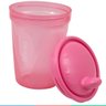 Kit 3 Copos de Transição Alimentar Infantil Bebê 6 Meses Livre de Bpa 250ml Rosa Clingo - 6
