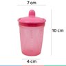 Kit 3 Copos de Transição Alimentar Infantil Bebê 6 Meses Livre de Bpa 250ml Rosa Clingo - 5