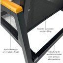 Ver imagem 6 de Conjunto de Mesa Redonda com 4 Cadeiras em Alumínio e Tela Sling Tampo Ripado Hause Preto