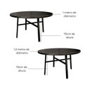 Ver imagem 5 de Conjunto de Mesa Redonda com 4 Cadeiras em Alumínio e Tela Sling Tampo Ripado Hause Preto