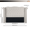 Kit Cabeceira Barrattiel King Size Veludo Bege Estofada 1,95m + Recamier CS Cabeceiras KIT BARRATTIE - 4