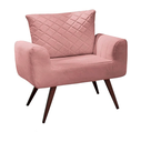 Ver imagem 1 de Poltrona Decorativa Elis Pé Palito Rosa