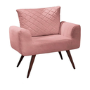 Ver imagem 1 de Poltrona Decorativa Elis Pé Palito Rosa