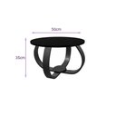 Ver imagem 2 de Mesa de Centro e Lateral Pés Cebola 50x35cm Cor Preto