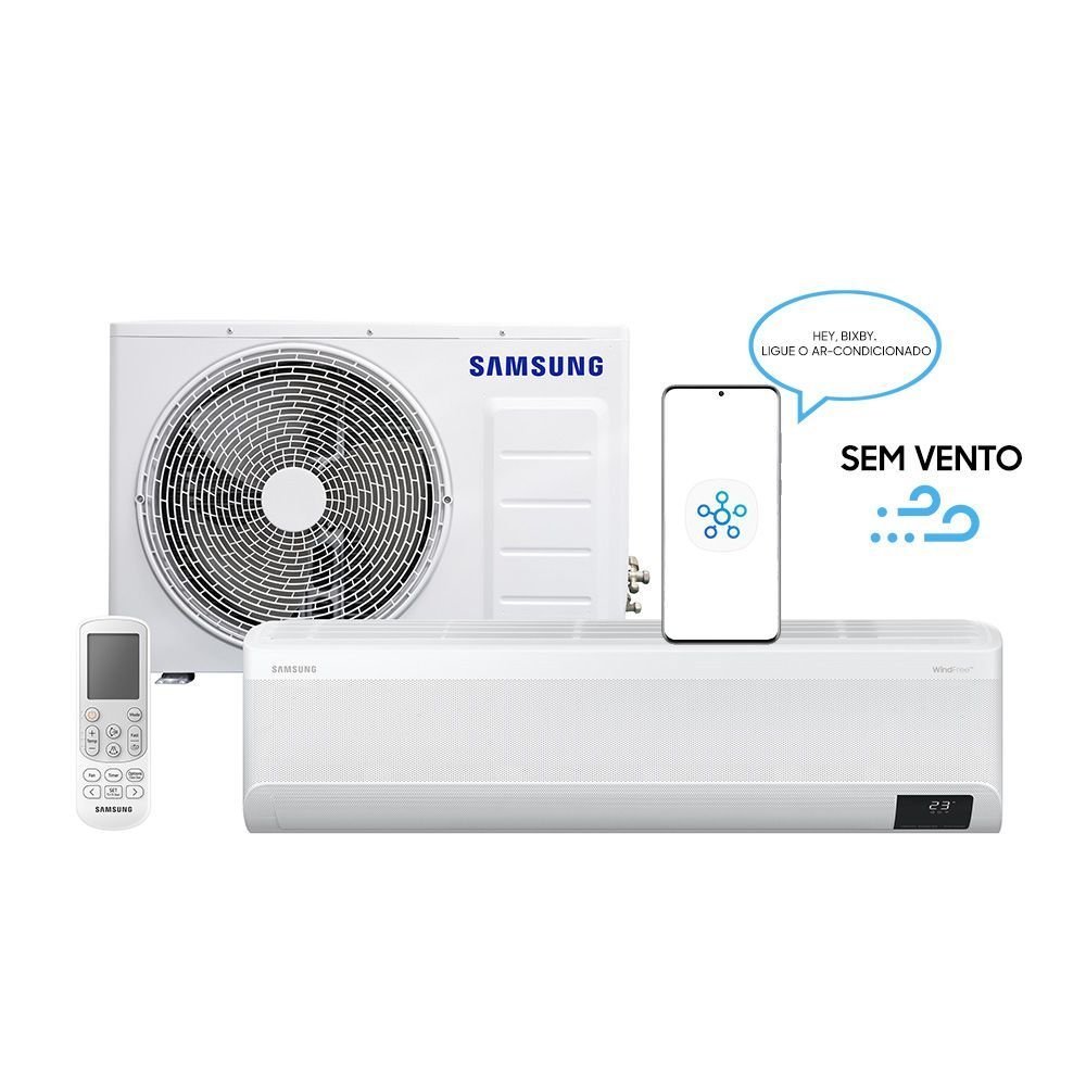 Ar Condicionado Split Inverter Samsung Windfree Connect 18000 Btus Frio 220v Ar18cvfaawknaz - 2