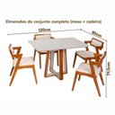 Ver imagem 4 de Conjunto Mesa de Jantar 4 Cadeiras 80cm com Tampo de Vidro